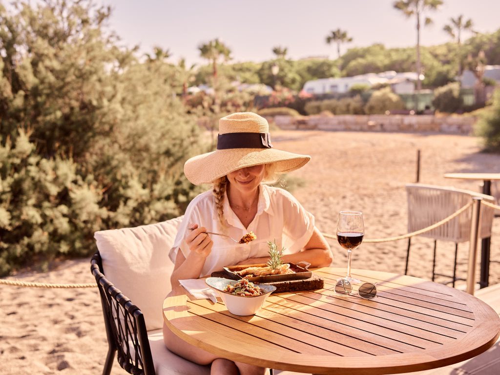 Comida frente al mar